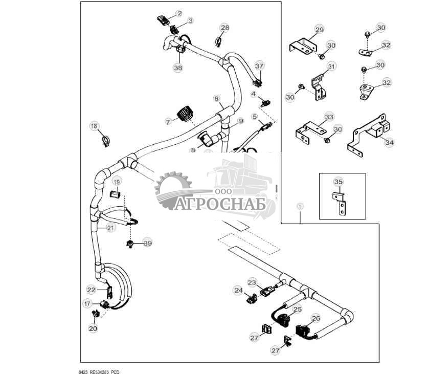 8423 Жгут проводки двигателя 